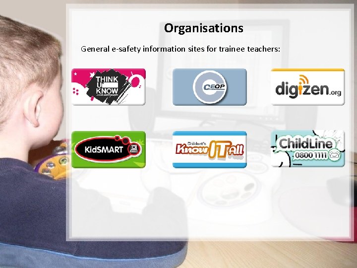 Organisations General e-safety information sites for trainee teachers: 11/15 