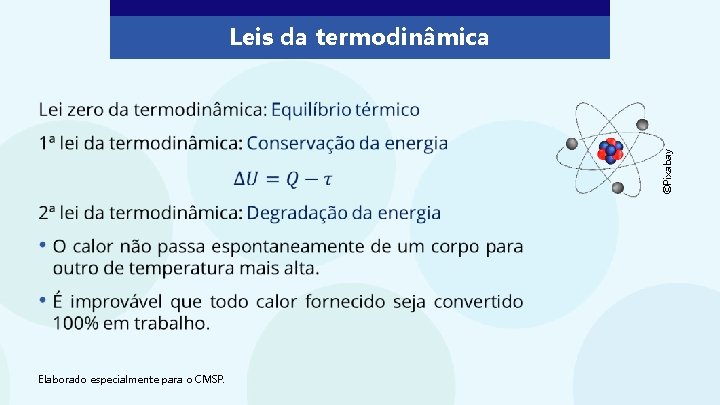 ©Pixabay Leis da termodinâmica Elaborado especialmente para o CMSP. 