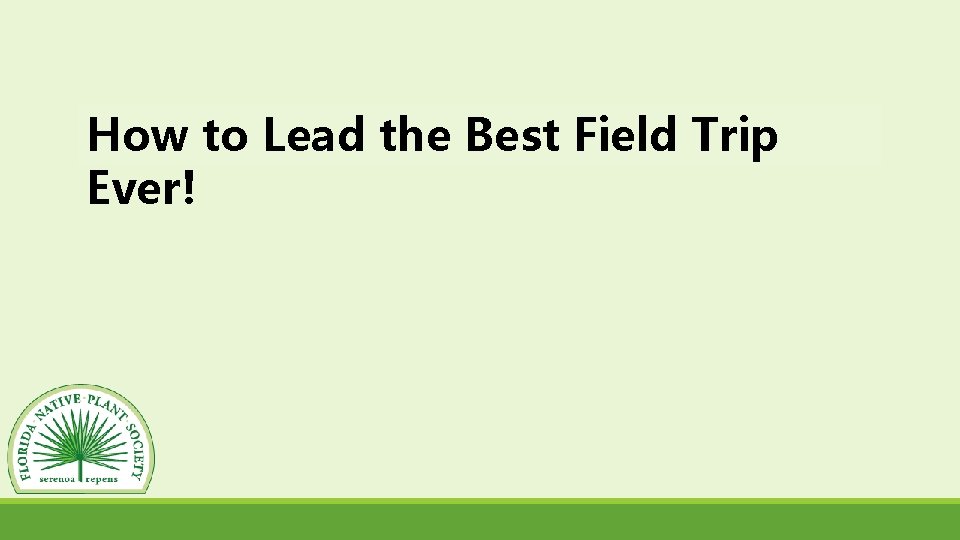 How to Lead the Best Field Trip Ever! 