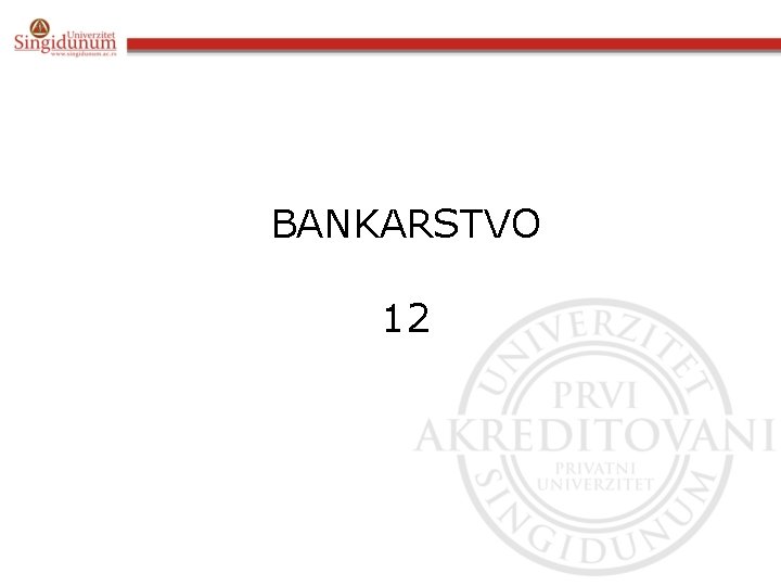 BANKARSTVO 12 