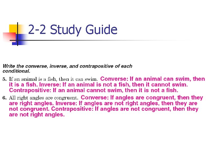 2 -2 Study Guide 