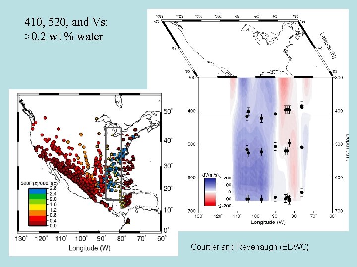 410, 520, and Vs: >0. 2 wt % water Courtier and Revenaugh (EDWC) 