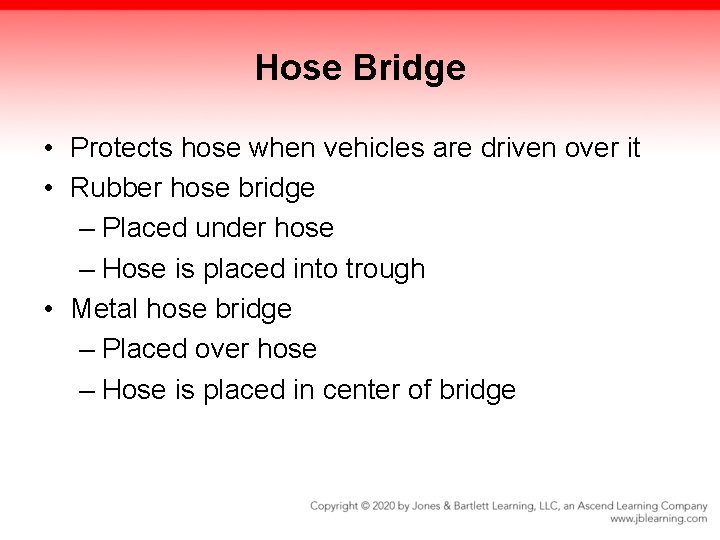 Hose Bridge • Protects hose when vehicles are driven over it • Rubber hose