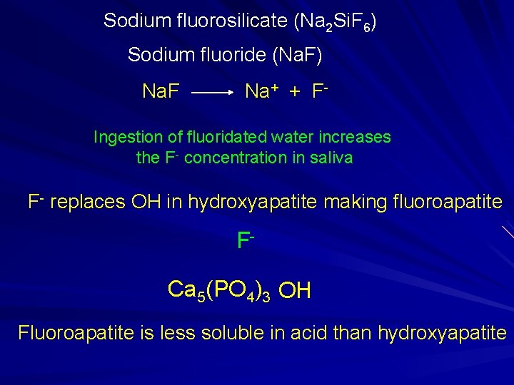 Sodium fluorosilicate (Na 2 Si. F 6) Sodium fluoride (Na. F) Na. F Na+