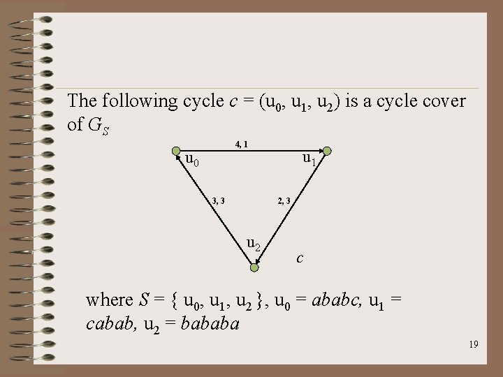 The following cycle c = (u 0, u 1, u 2) is a cycle