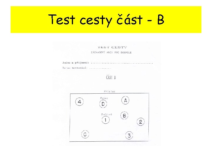 Test cesty část - B 