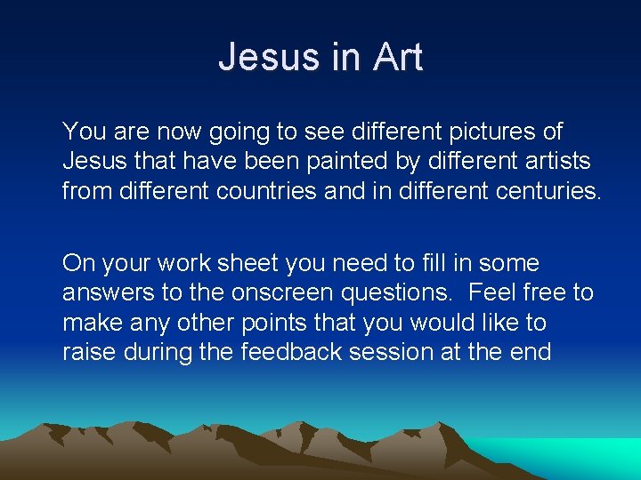 Jesus in Art You are now going to see different pictures of Jesus that Jesus in Art You are now going to see different pictures of Jesus that