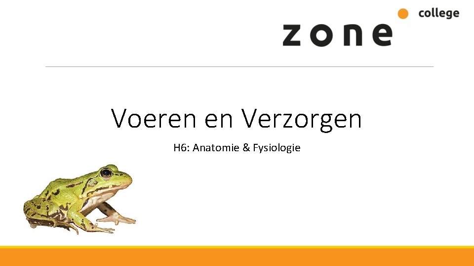 Voeren en Verzorgen H 6: Anatomie & Fysiologie 