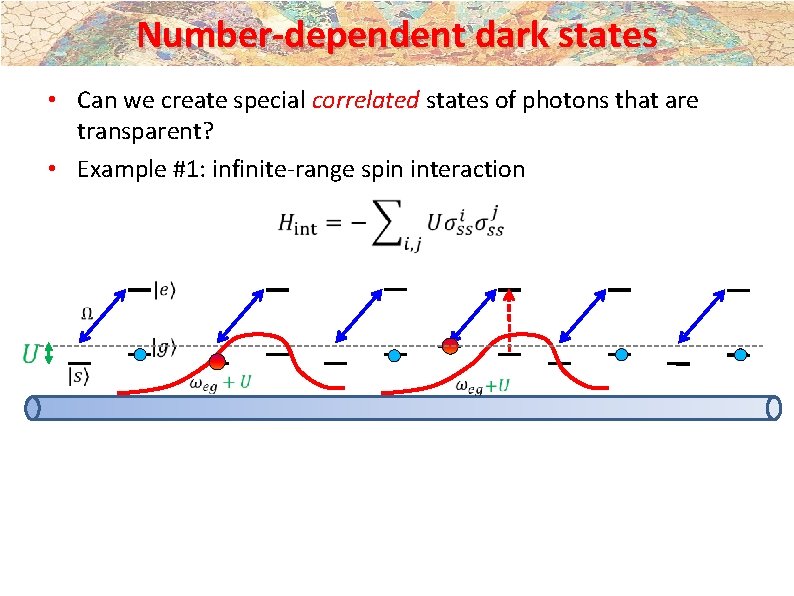 Number-dependent dark states • Can we create special correlated states of photons that are