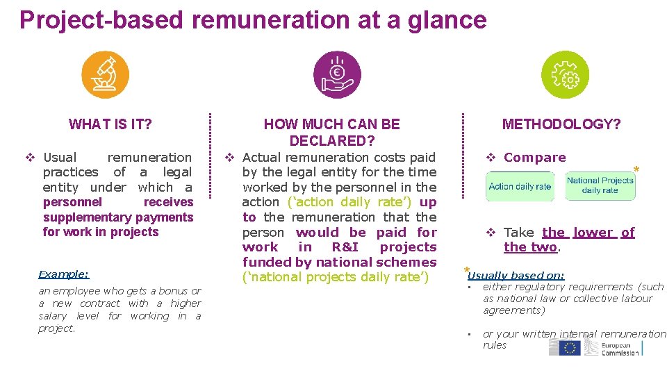 Project-based remuneration at a glance WHAT IS IT? HOW MUCH CAN BE DECLARED? v