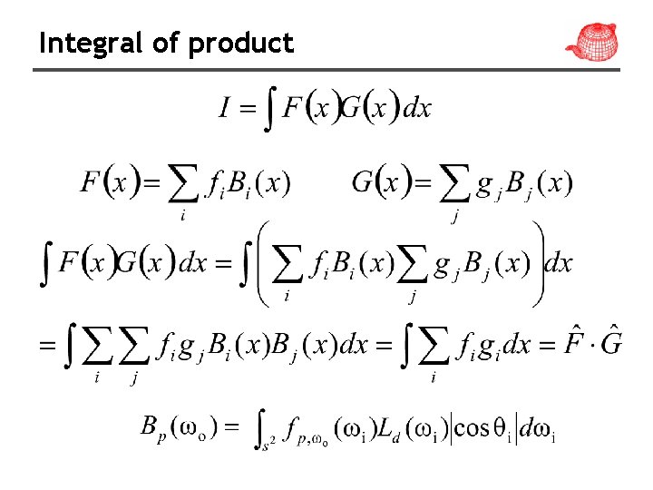 Integral of product 