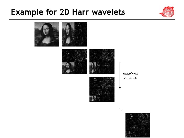 Example for 2 D Harr wavelets 