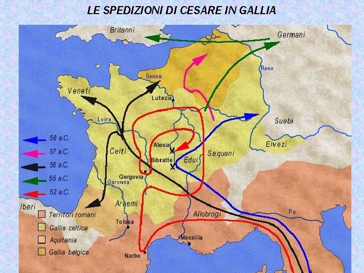 LE SPEDIZIONI DI CESARE IN GALLIA 