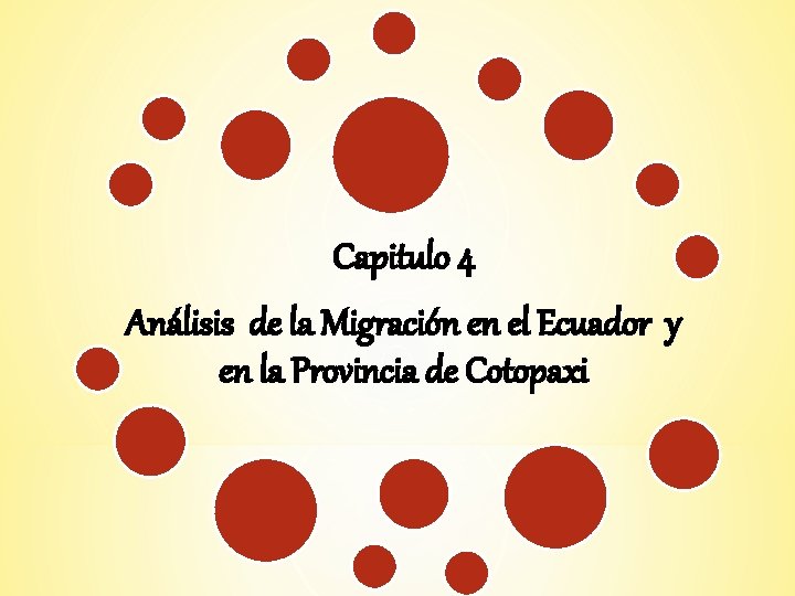 Capitulo 4 Análisis de la Migración en el Ecuador y en la Provincia de