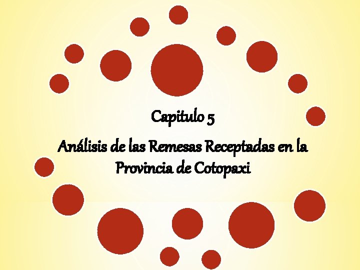 Capitulo 5 Análisis de las Remesas Receptadas en la Provincia de Cotopaxi 