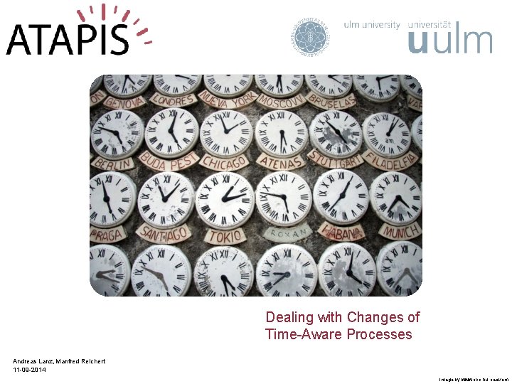 Dealing with Changes of Time-Aware Processes Andreas Lanz, Manfred Reichert 11 -09 -2014 Image
