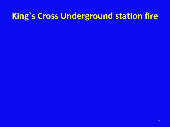 King`s Cross Underground station fire 2 