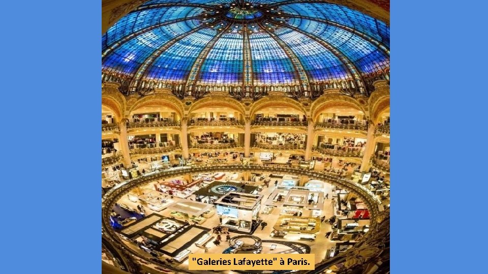 "Galeries Lafayette" à Paris. 