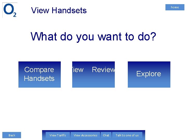 home View Handsets What do you want to do? Compare Handsets Back View Tariffs