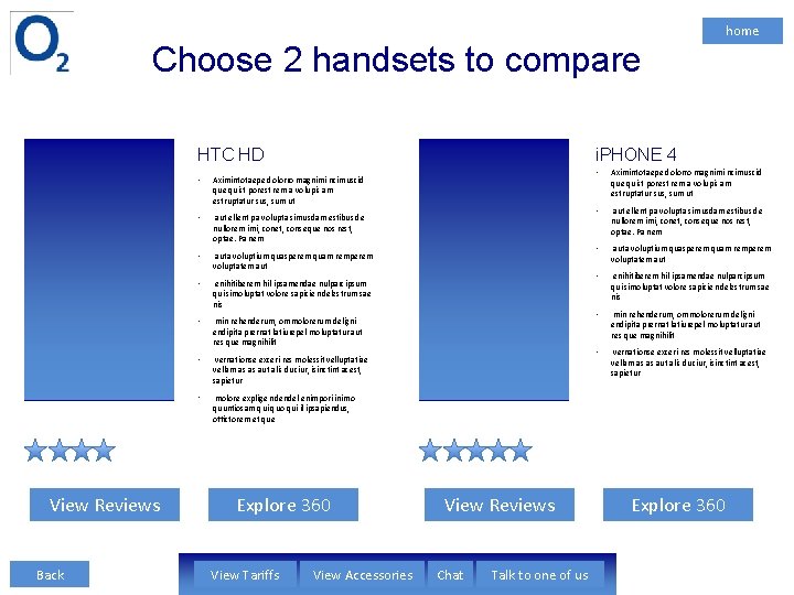 home Choose 2 handsets to compare HTC HD View Reviews Back i. PHONE 4