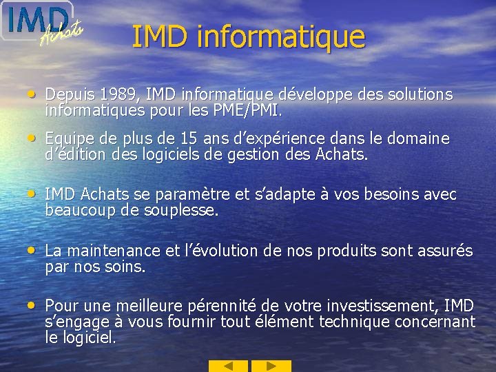 IMD informatique • Depuis 1989, IMD informatique développe des solutions informatiques pour les PME/PMI.