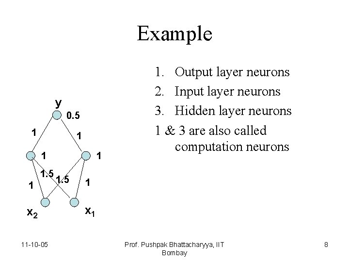 Example y 0. 5 1 1. 5 1 x 2 11 -10 -05 1