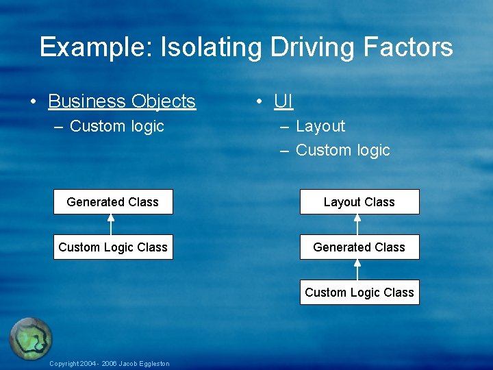 Example: Isolating Driving Factors • Business Objects – Custom logic • UI – Layout Example: Isolating Driving Factors • Business Objects – Custom logic • UI – Layout