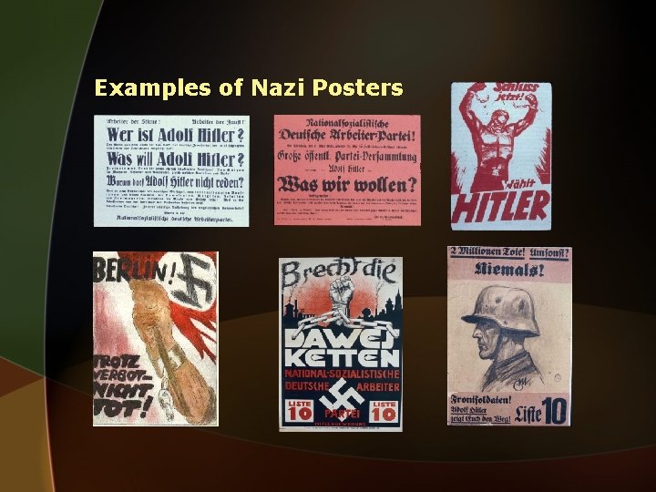 Examples of Nazi Posters 