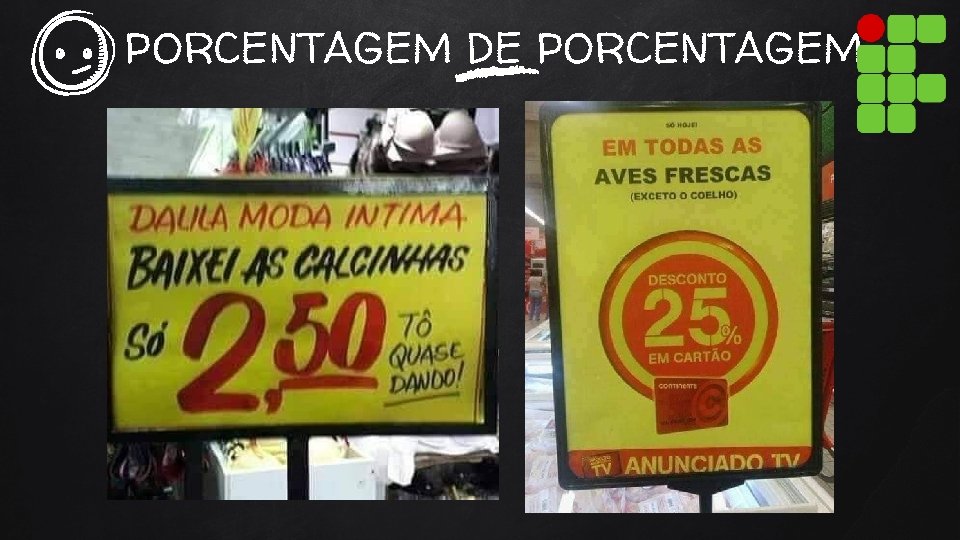 PORCENTAGEM DE PORCENTAGEM 