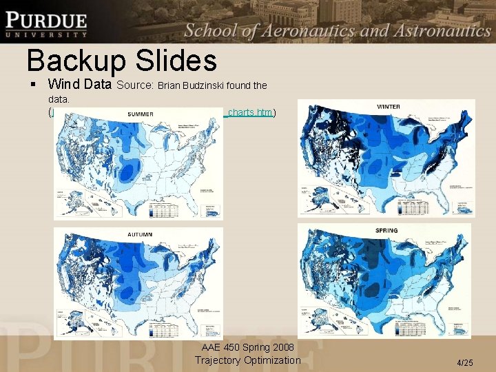 Backup Slides § Wind Data Source: Brian Budzinski found the data. (http: //www. windstuffnow.