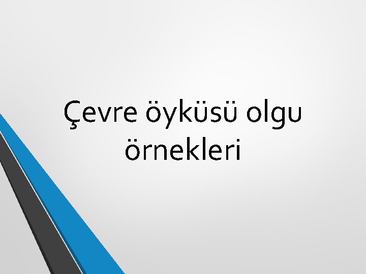 Çevre öyküsü olgu örnekleri Çevre öyküsü olgu örnekleri