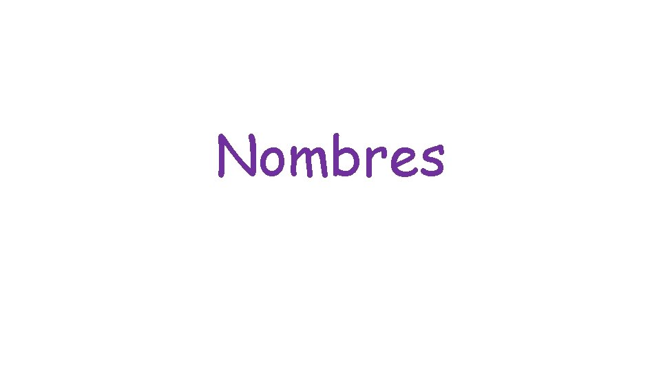 Nombres 