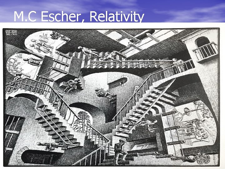 M. C Escher, Relativity 10 