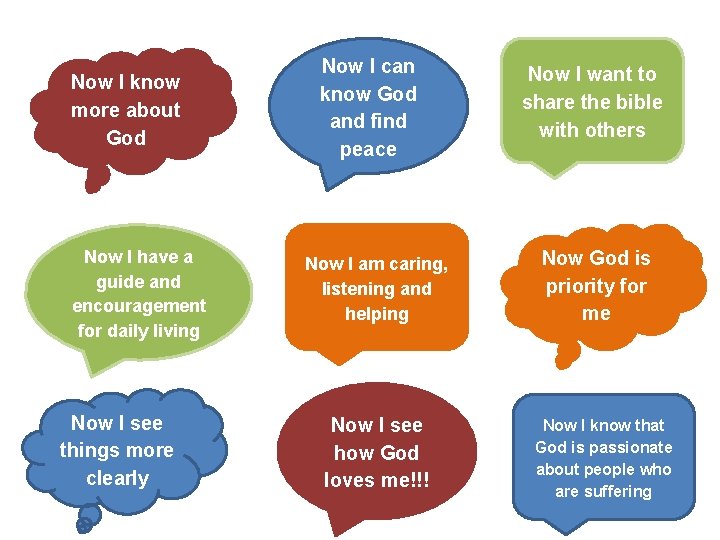 Now I know more about God Now I have a guide and encouragement for
