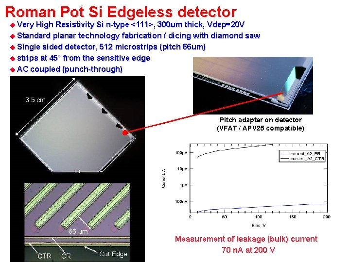 Roman Pot Si Edgeless detector u Very High Resistivity Si n-type <111>, 300 um