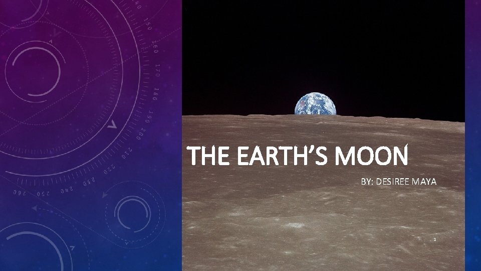 THE EARTH’S MOON BY: DESIREE MAYA 1 