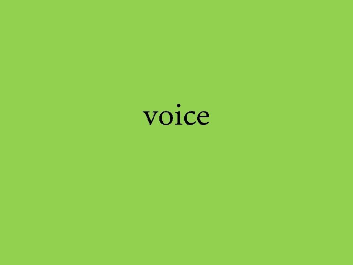 voice 