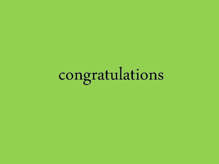 congratulations 