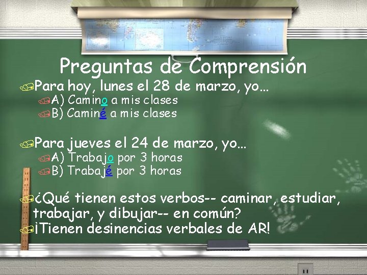 Preguntas de Comprensión /Para hoy, lunes el 28 de marzo, yo… /Para jueves el Preguntas de Comprensión /Para hoy, lunes el 28 de marzo, yo… /Para jueves el