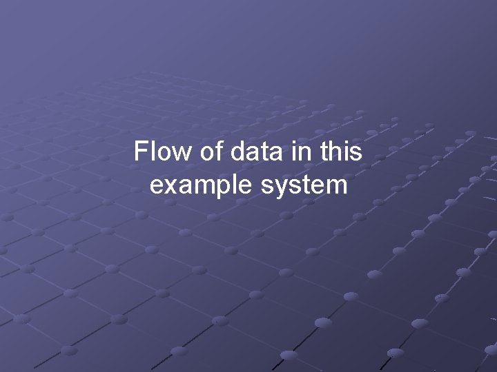 Flow of data in this example system 
