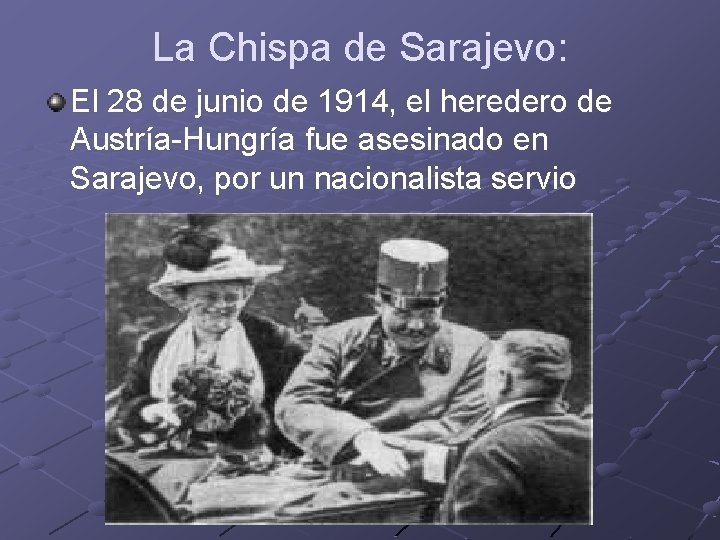 La Chispa de Sarajevo: El 28 de junio de 1914, el heredero de Austría-Hungría
