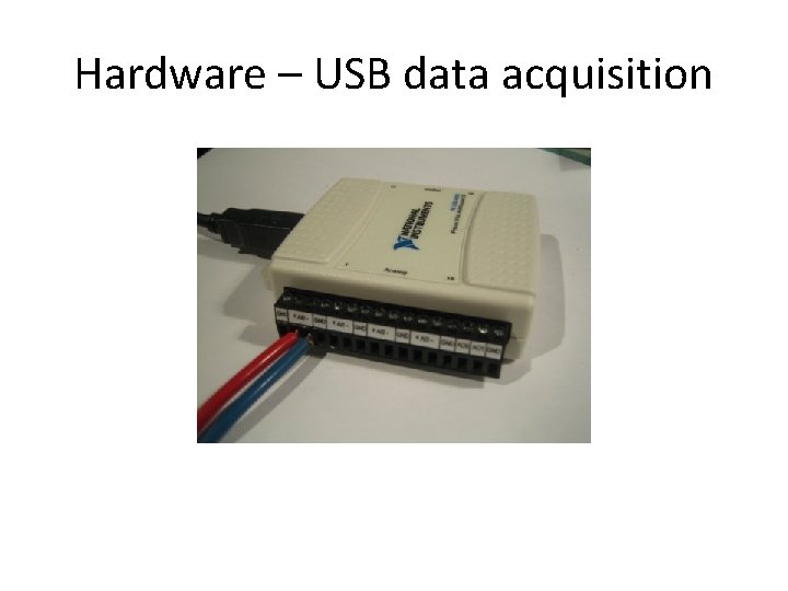 Hardware – USB data acquisition 