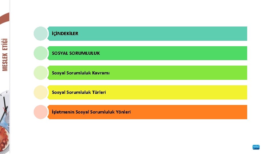 İÇİNDEKİLER SOSYAL SORUMLULUK Sosyal Sorumluluk Kavramı Sosyal Sorumluluk Türleri İşletmenin Sosyal Sorumluluk Yönleri İÇİNDEKİLER SOSYAL SORUMLULUK Sosyal Sorumluluk Kavramı Sosyal Sorumluluk Türleri İşletmenin Sosyal Sorumluluk Yönleri