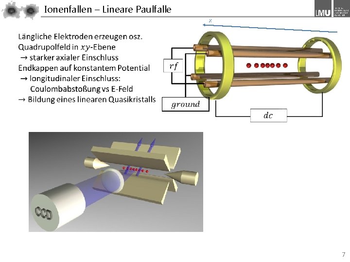 Ionenfallen – Lineare Paulfalle 7 