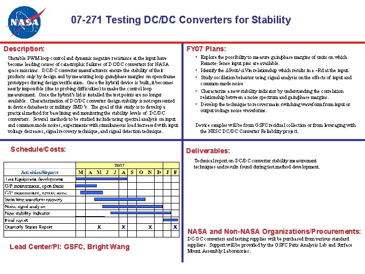 07 -271 Testing DC/DC Converters for Stability Description: Unstable PWM loop control and dynamic