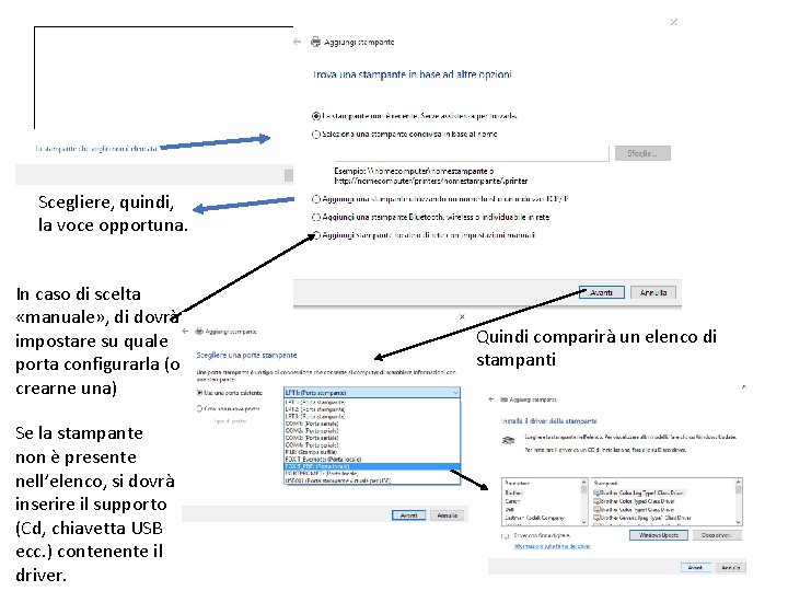 Scegliere, quindi, la voce opportuna. In caso di scelta «manuale» , di dovrà impostare