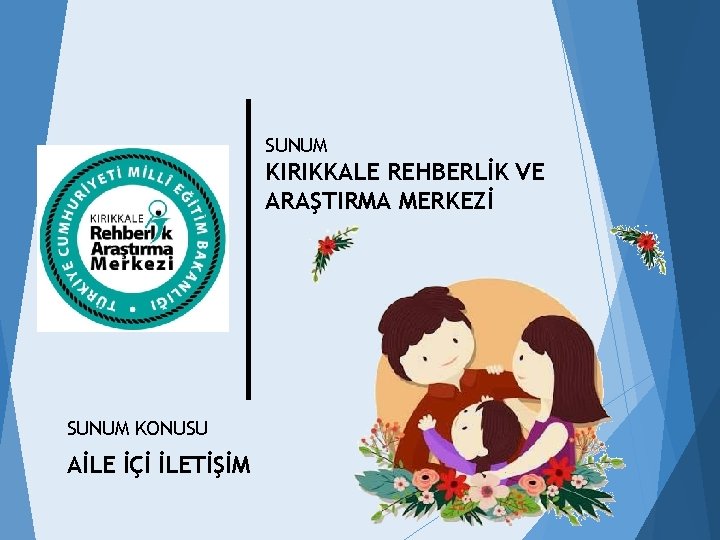 SUNUM KIRIKKALE REHBERLİK VE ARAŞTIRMA MERKEZİ SUNUM KONUSU AİLE İÇİ İLETİŞİM 