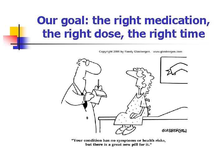 Our goal: the right medication, the right dose, the right time 