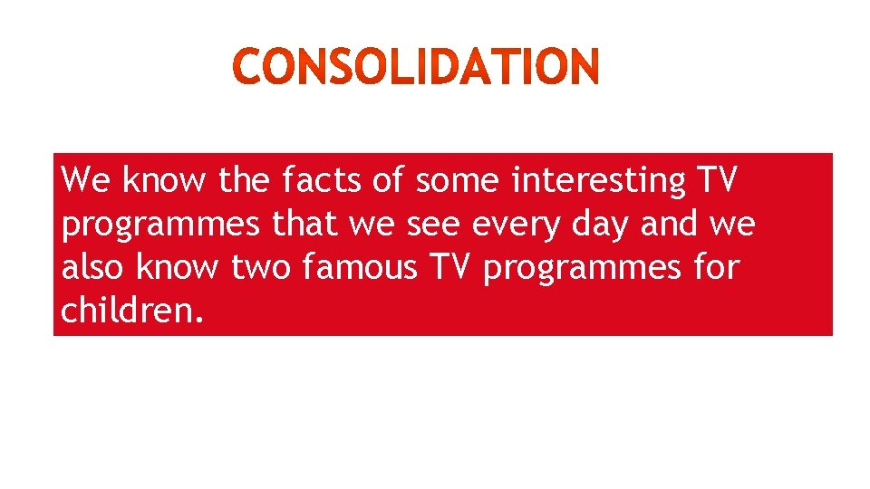 We know the facts of some interesting TV programmes that we see every day