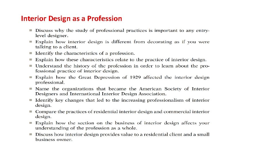 Interior Design as a Profession 